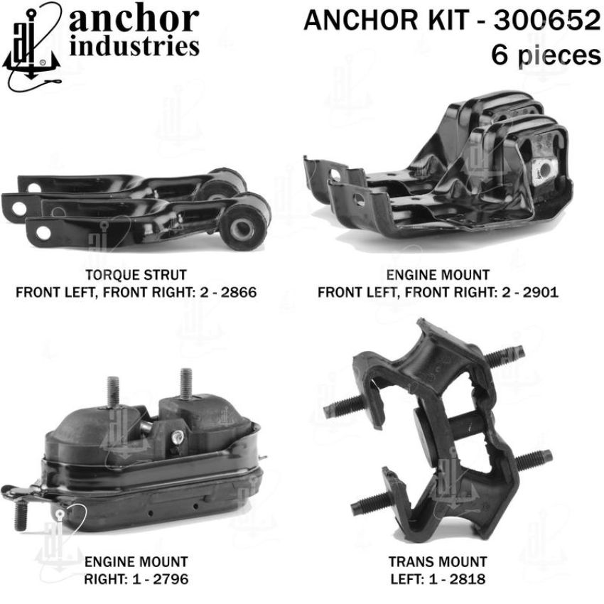 ANCHOR MOUNTS 300652 ENGINE MNT KIT