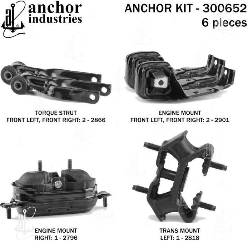 ANCHOR MOUNTS 300652 ENGINE MNT KIT