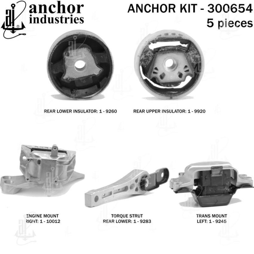 ANCHOR MOUNTS 300654 ENGINE MNT KIT