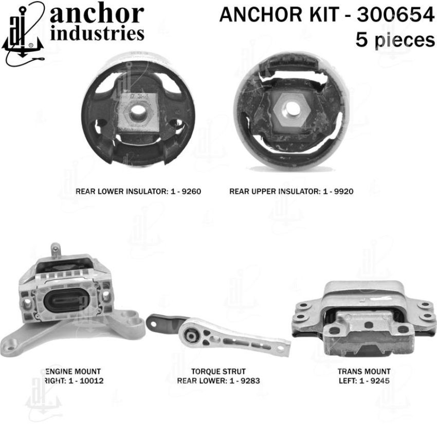 ANCHOR MOUNTS 300654 ENGINE MNT KIT