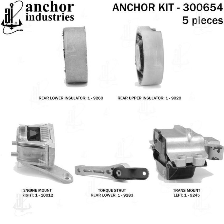 ANCHOR MOUNTS 300654 ENGINE MNT KIT