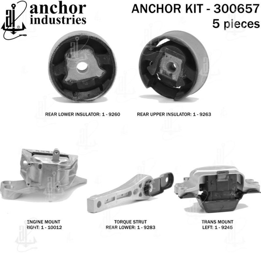 ANCHOR MOUNTS 300657 ENGINE MNT KIT