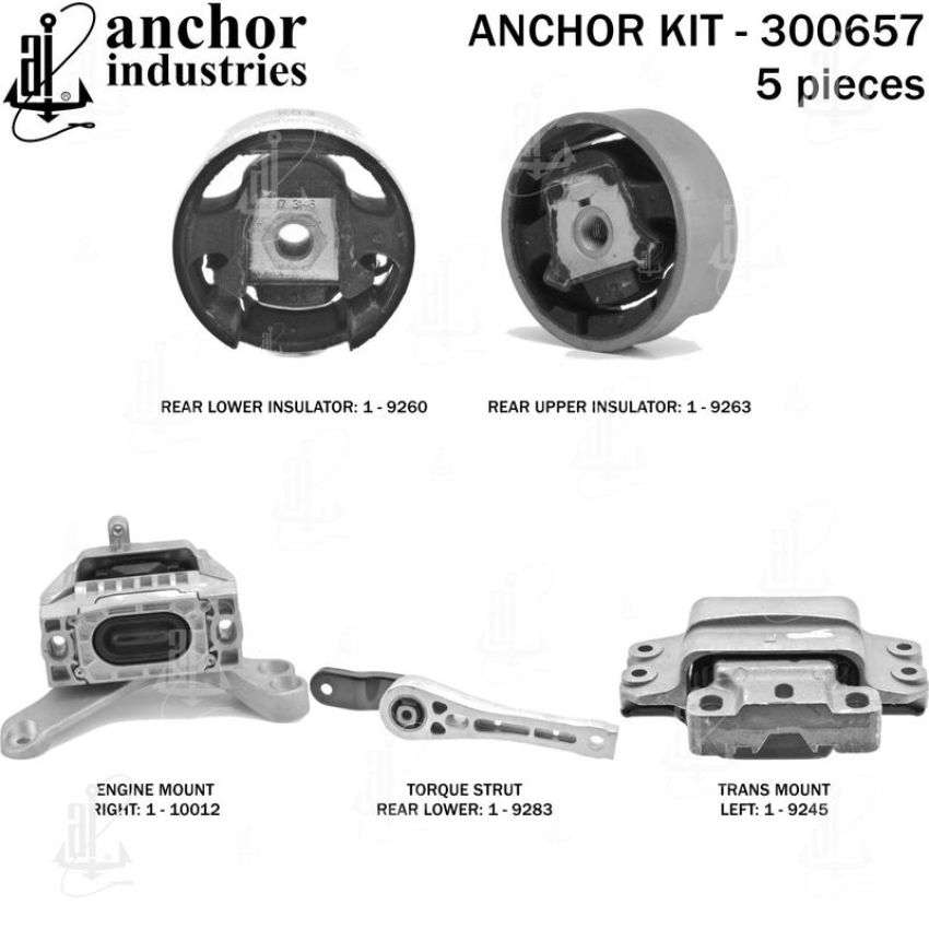ANCHOR MOUNTS 300657 ENGINE MNT KIT