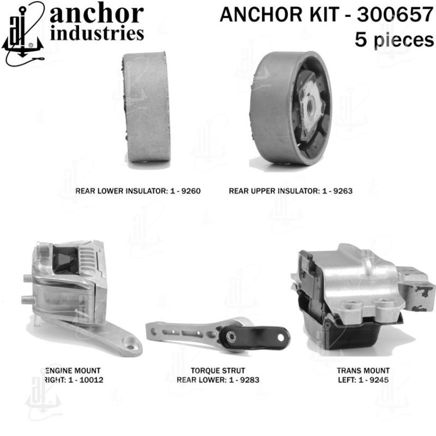 ANCHOR MOUNTS 300657 ENGINE MNT KIT