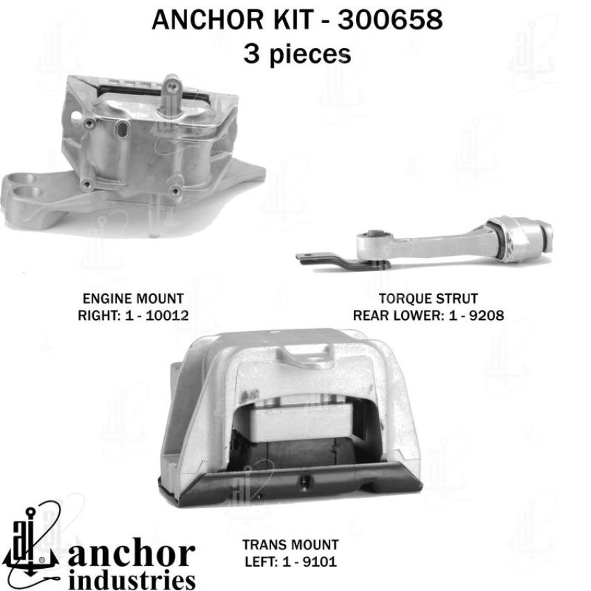 ANCHOR MOUNTS 300658 ENGINE MNT KIT