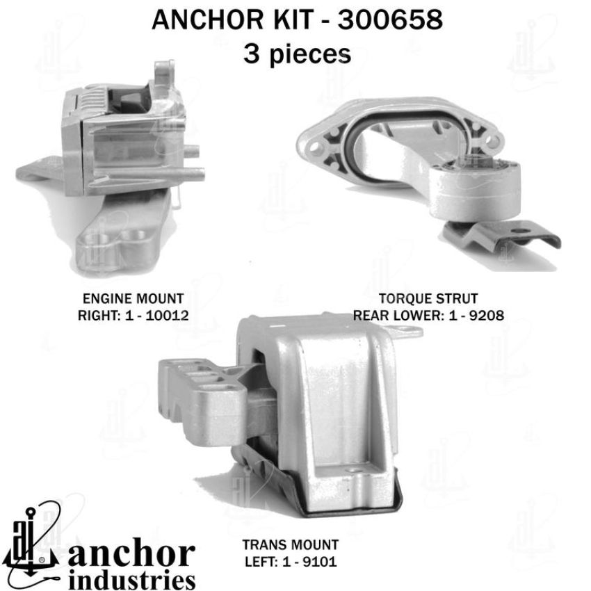 ANCHOR MOUNTS 300658 ENGINE MNT KIT