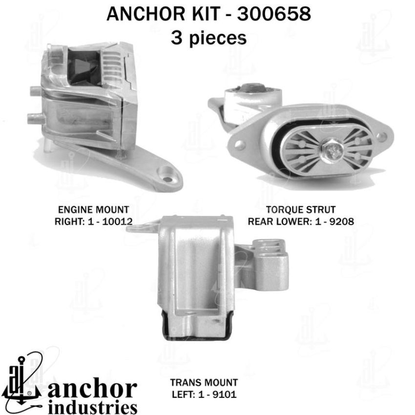 ANCHOR MOUNTS 300658 ENGINE MNT KIT