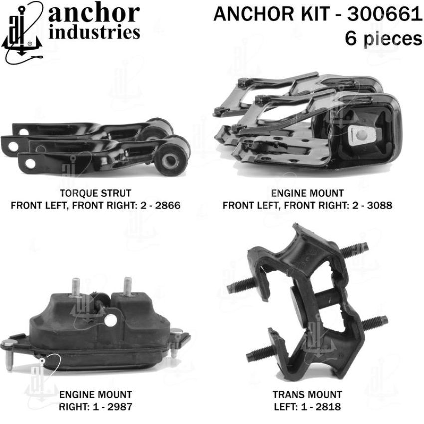 ANCHOR MOUNTS 300661 ENGINE MNT KIT