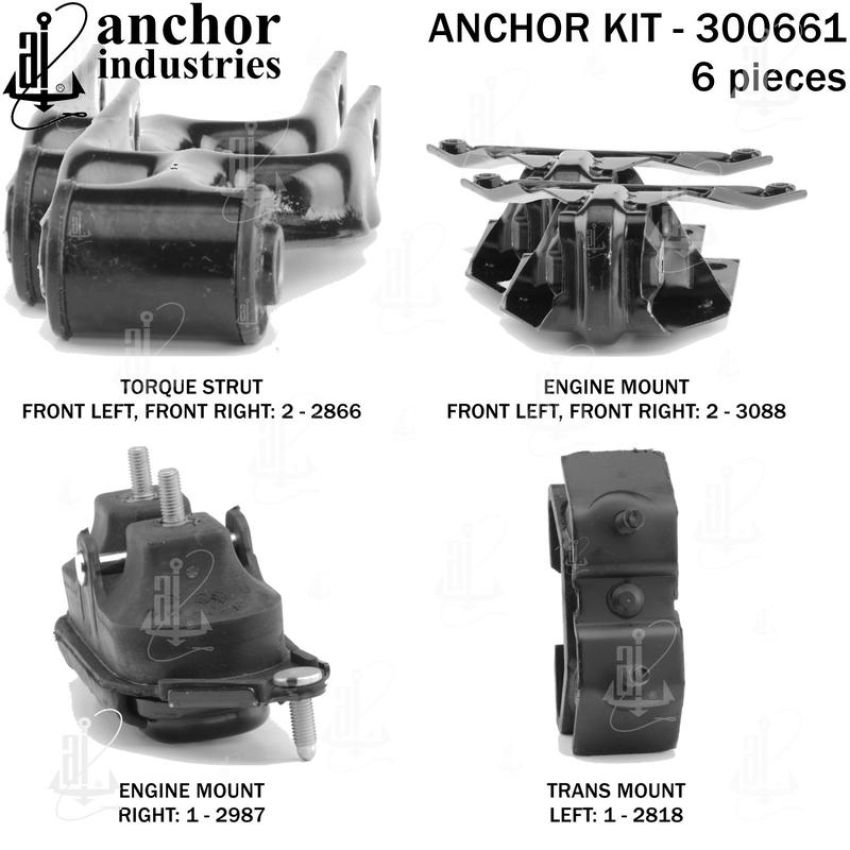 ANCHOR MOUNTS 300661 ENGINE MNT KIT