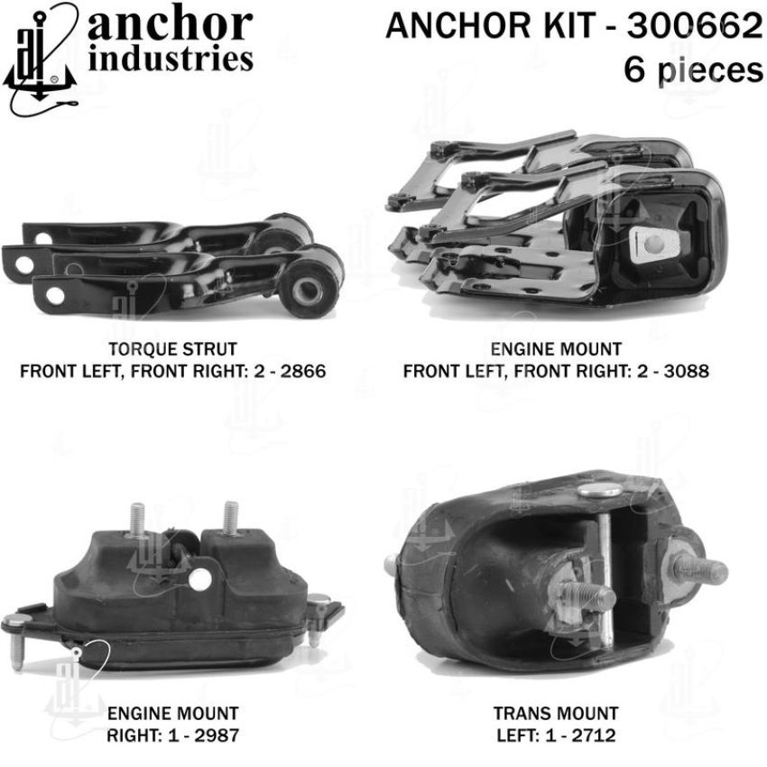 ANCHOR MOUNTS 300662 ENGINE MNT KIT