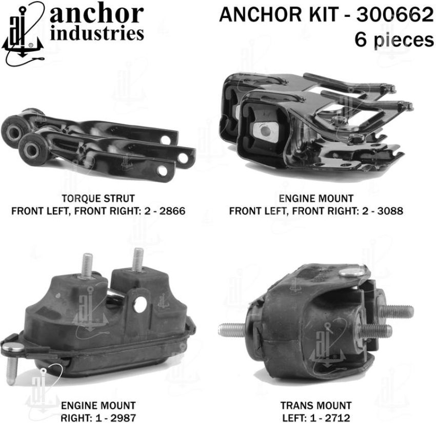 ANCHOR MOUNTS 300662 ENGINE MNT KIT
