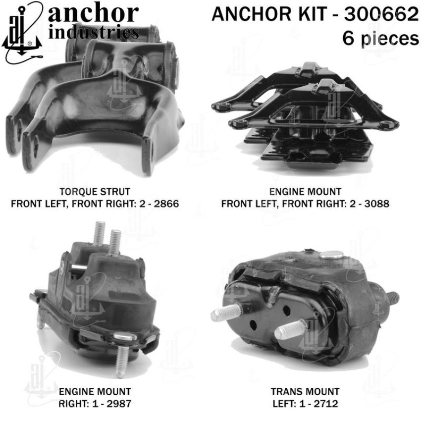 ANCHOR MOUNTS 300662 ENGINE MNT KIT