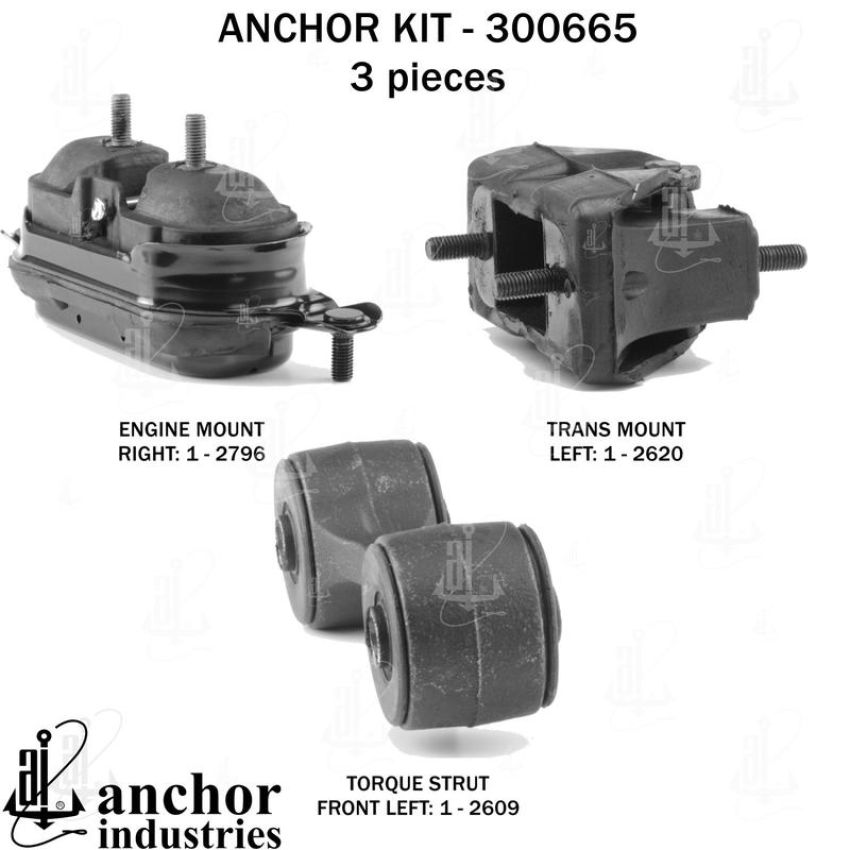 ANCHOR MOUNTS 300665 ENGINE MNT KIT