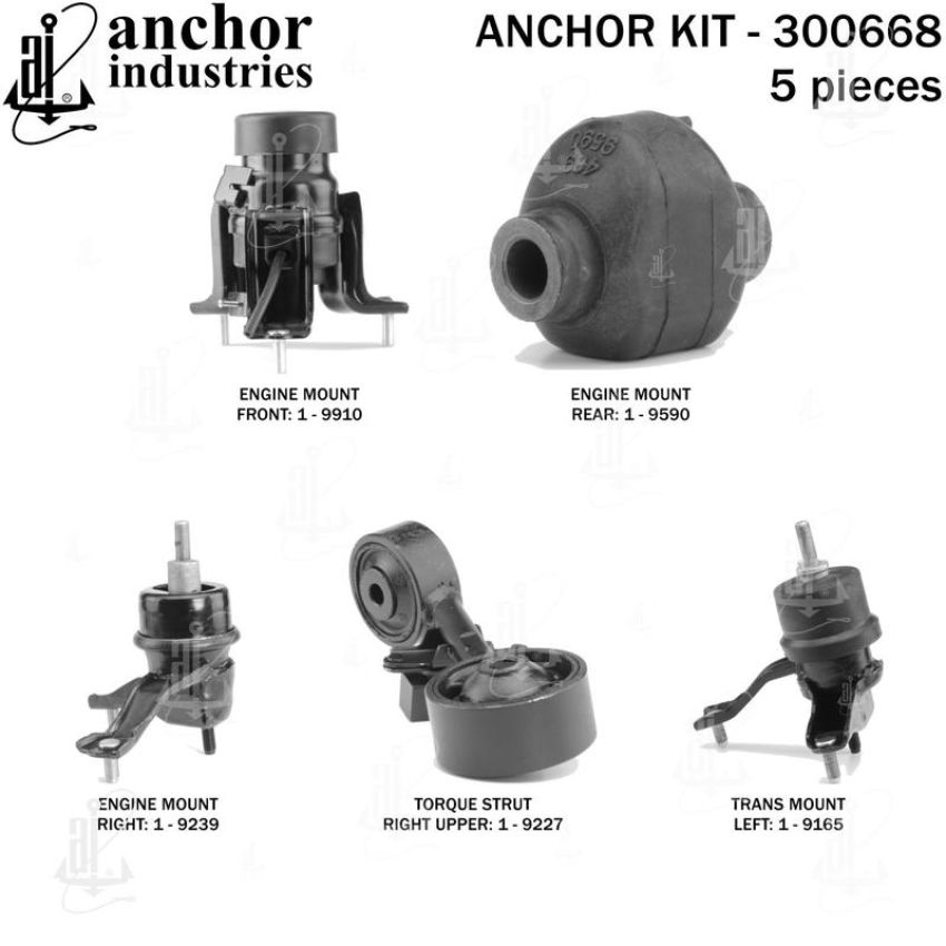 ANCHOR MOUNTS 300668 ENGINE MNT KIT