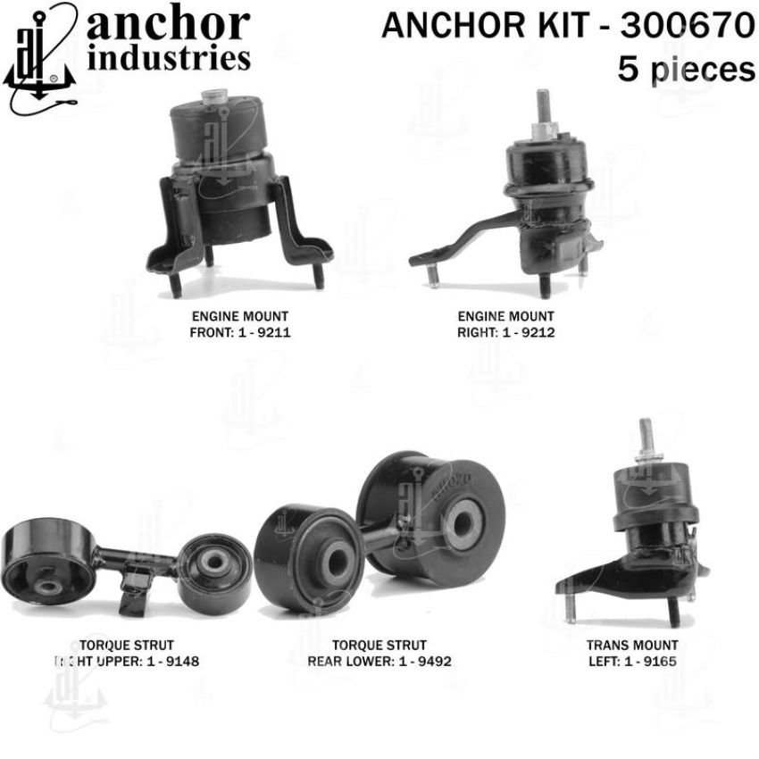 ANCHOR MOUNTS 300670 ENGINE MNT KIT