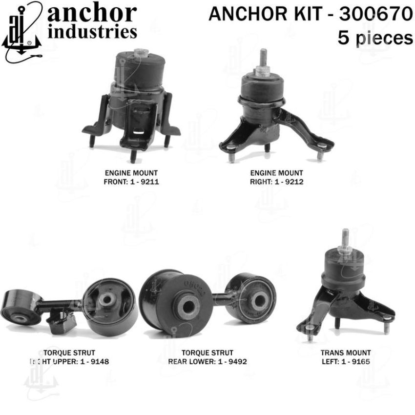 ANCHOR MOUNTS 300670 ENGINE MNT KIT