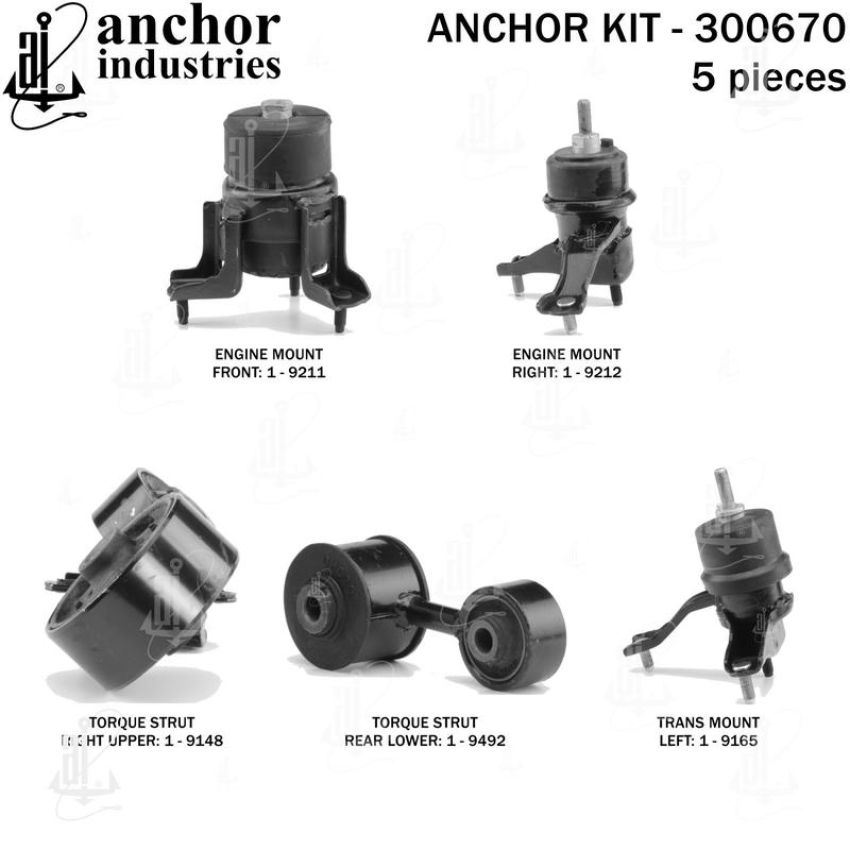 ANCHOR MOUNTS 300670 ENGINE MNT KIT