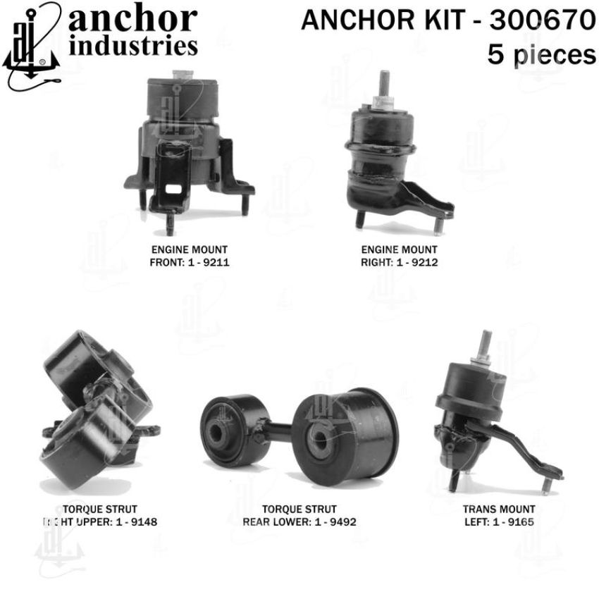 ANCHOR MOUNTS 300670 ENGINE MNT KIT