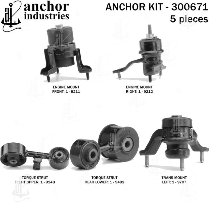 ANCHOR MOUNTS 300671 ENGINE MNT KIT