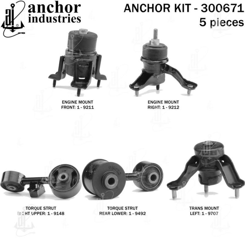 ANCHOR MOUNTS 300671 ENGINE MNT KIT