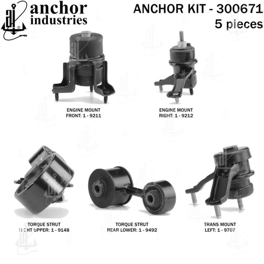 ANCHOR MOUNTS 300671 ENGINE MNT KIT