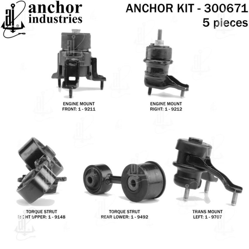 ANCHOR MOUNTS 300671 ENGINE MNT KIT