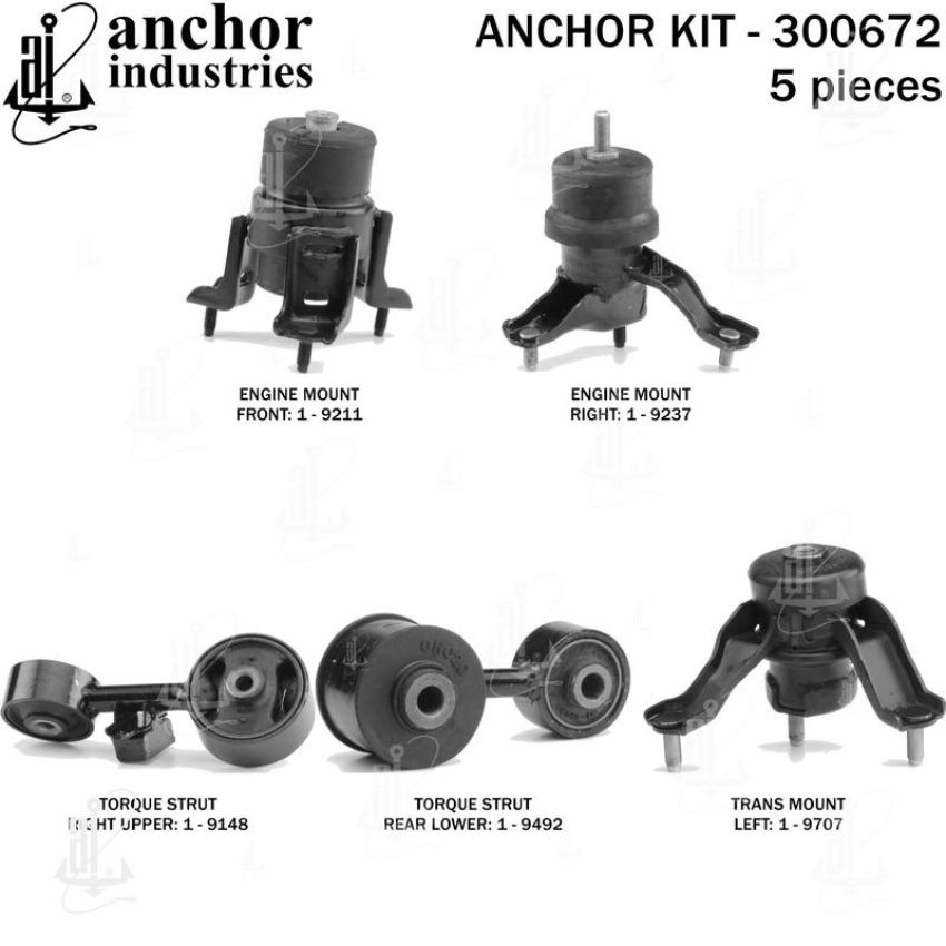 ANCHOR MOUNTS 300672 ENGINE MNT KIT
