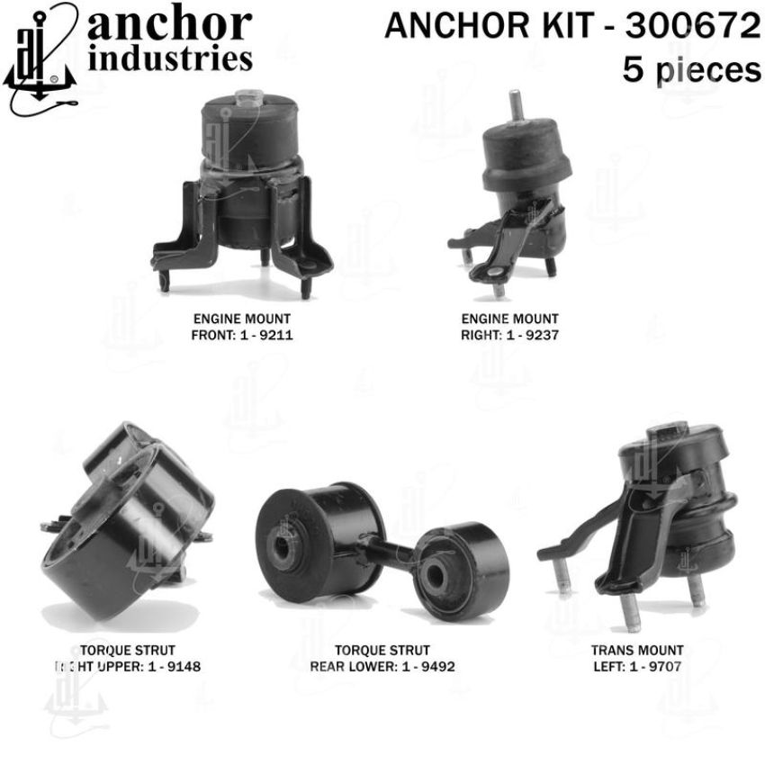 ANCHOR MOUNTS 300672 ENGINE MNT KIT