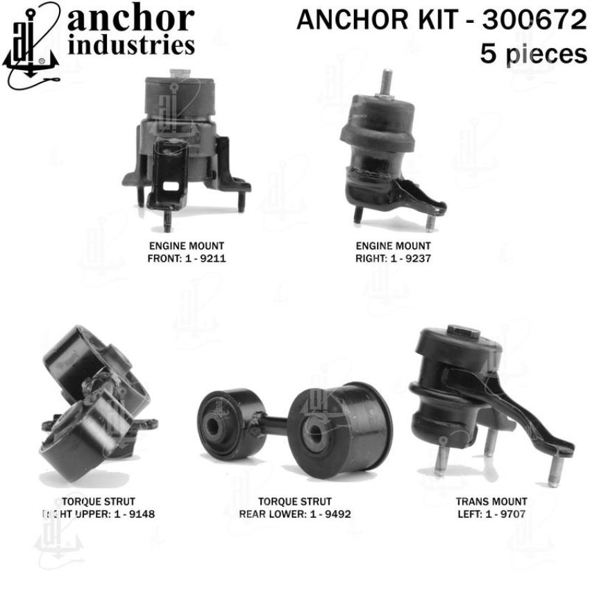ANCHOR MOUNTS 300672 ENGINE MNT KIT