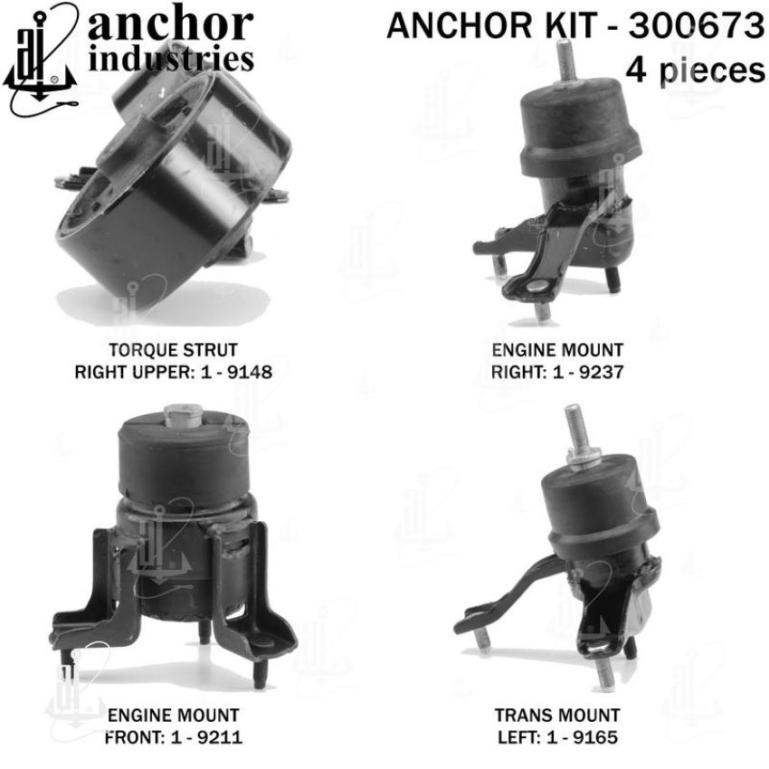 ANCHOR MOUNTS 300673 ENGINE MNT KIT