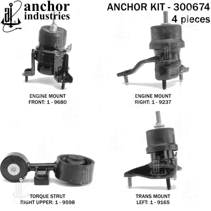 ANCHOR MOUNTS 300674 ENGINE MNT KIT