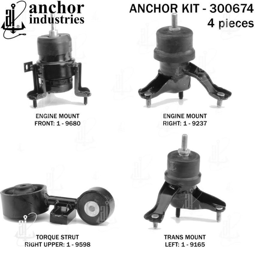 ANCHOR MOUNTS 300674 ENGINE MNT KIT