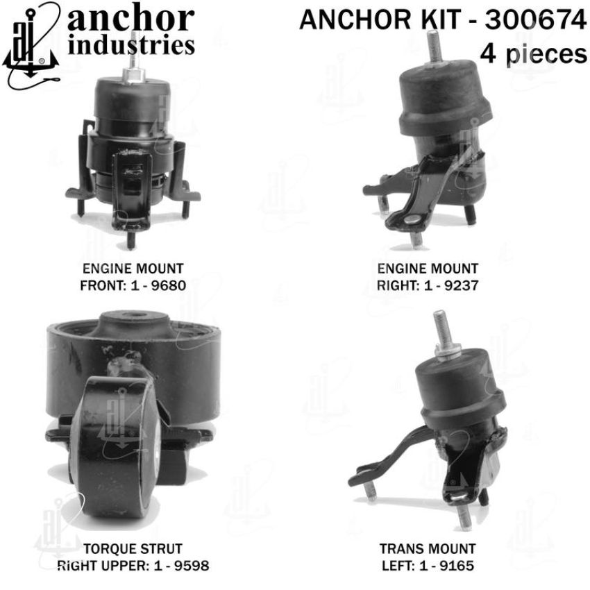 ANCHOR MOUNTS 300674 ENGINE MNT KIT