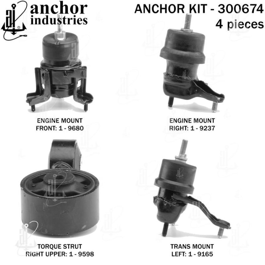 ANCHOR MOUNTS 300674 ENGINE MNT KIT