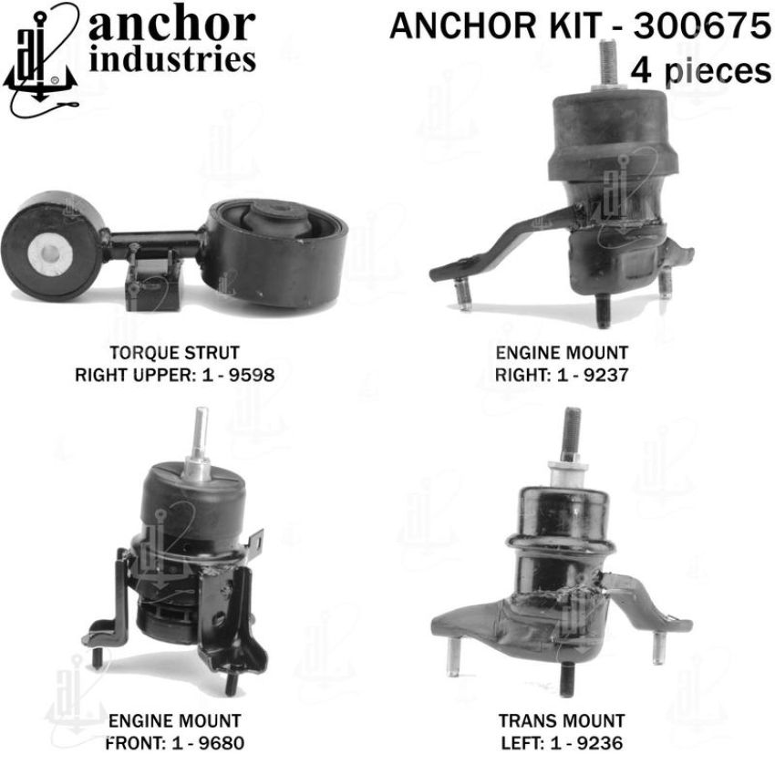 ANCHOR MOUNTS 300675 ENGINE MNT KIT