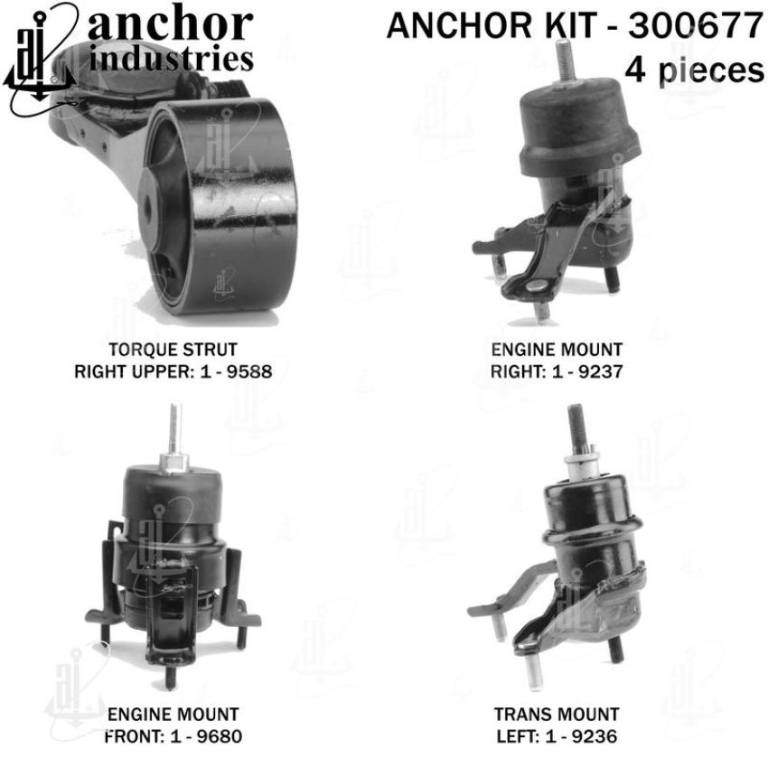 ANCHOR MOUNTS 300677 ENGINE MNT KIT