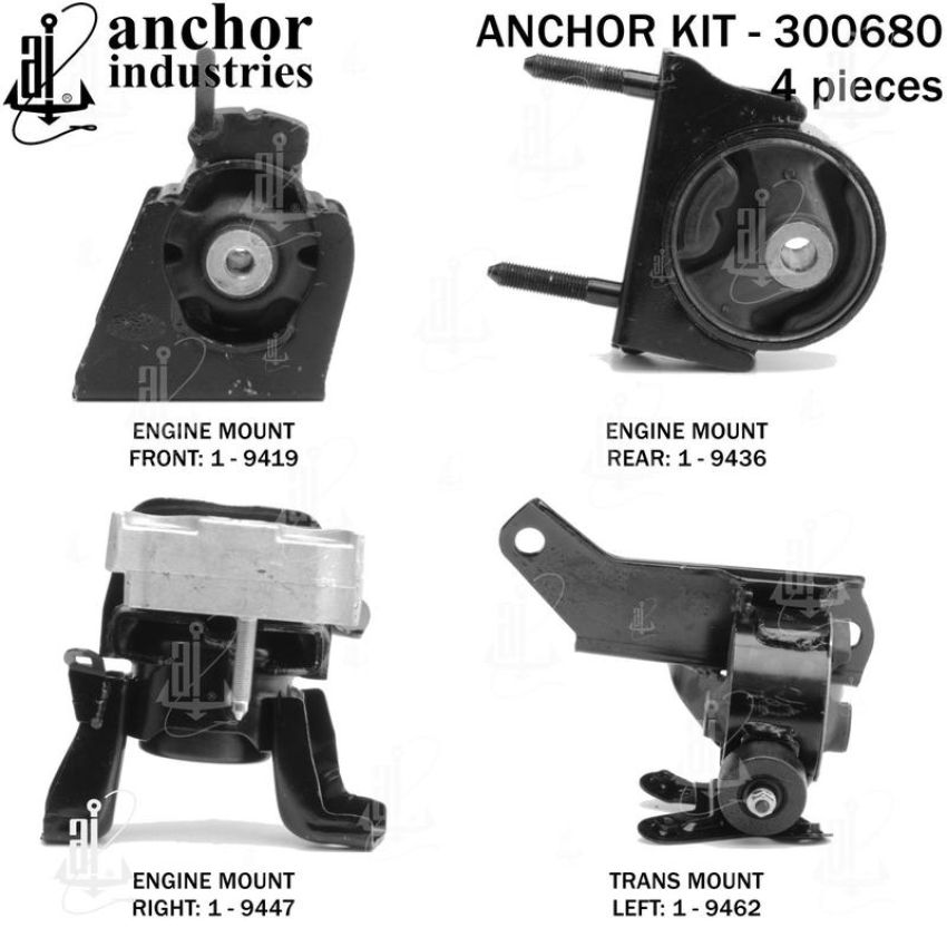 ANCHOR MOUNTS 300680 ENGINE MNT KIT
