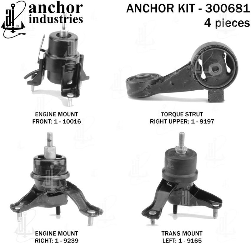 ANCHOR MOUNTS 300681 ENGINE MNT KIT