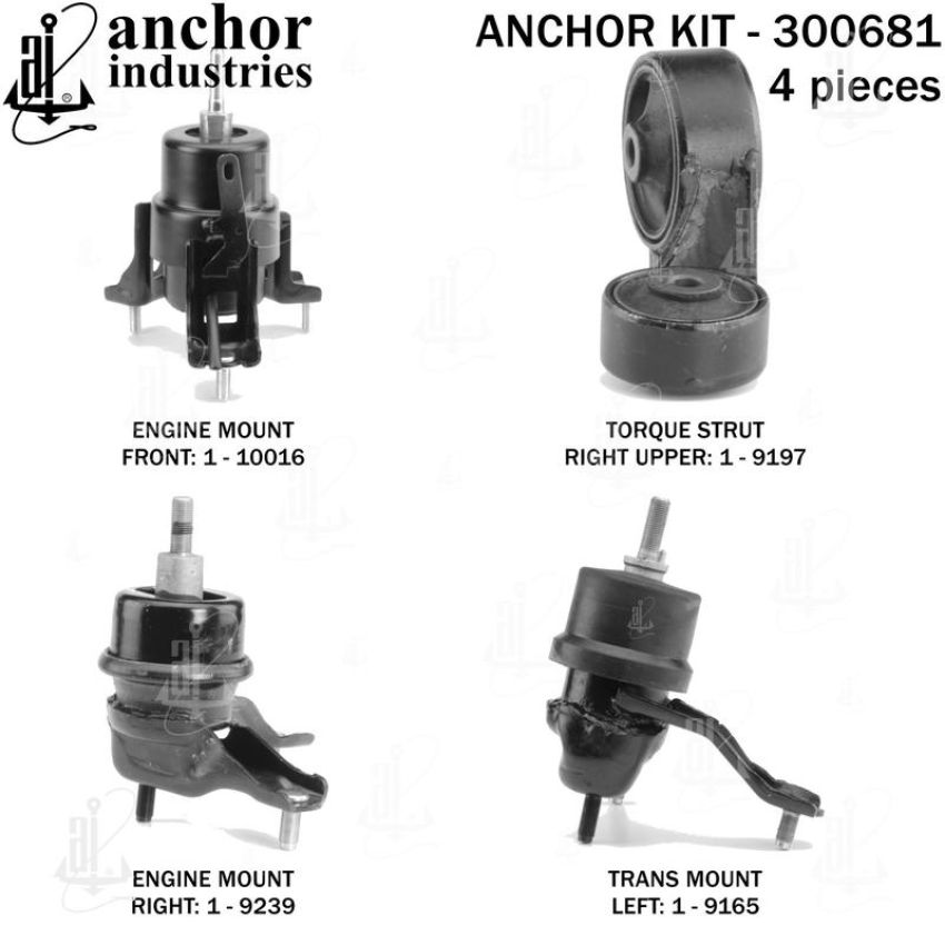 ANCHOR MOUNTS 300681 ENGINE MNT KIT