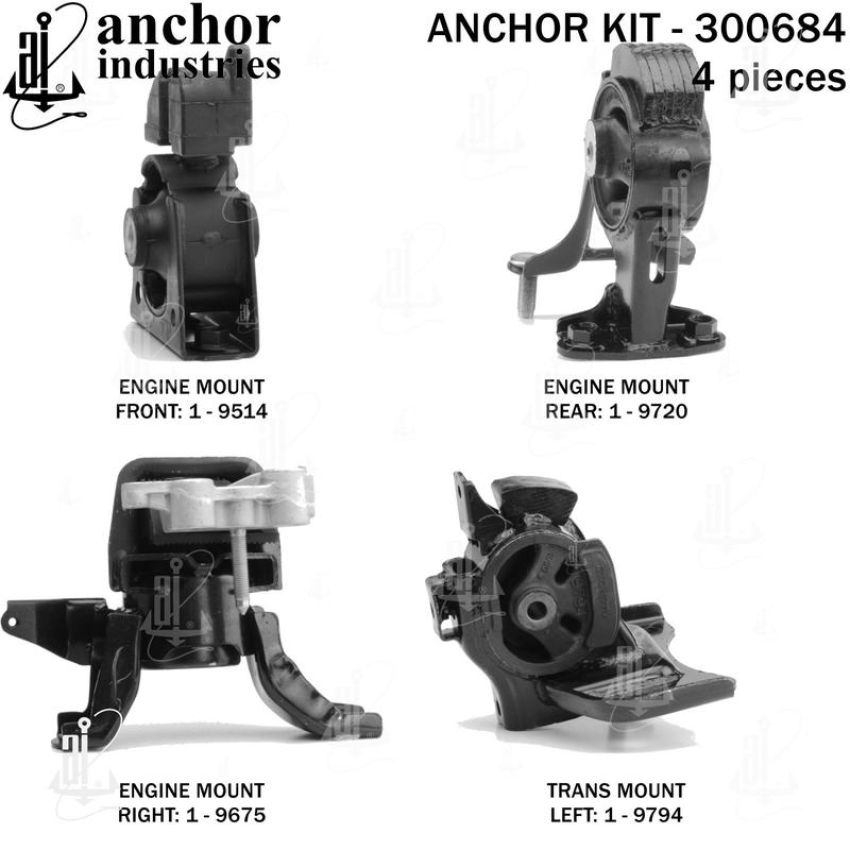 ANCHOR MOUNTS 300684 ENGINE MNT KIT