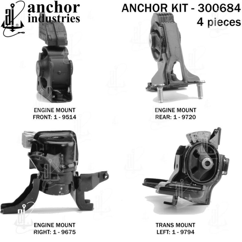 ANCHOR MOUNTS 300684 ENGINE MNT KIT