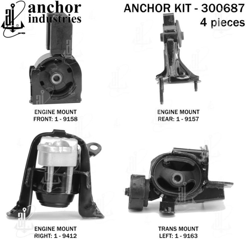 ANCHOR MOUNTS 300687 ENGINE MNT KIT
