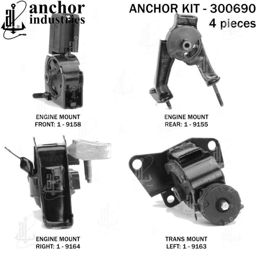 ANCHOR MOUNTS 300690 ENGINE MNT KIT