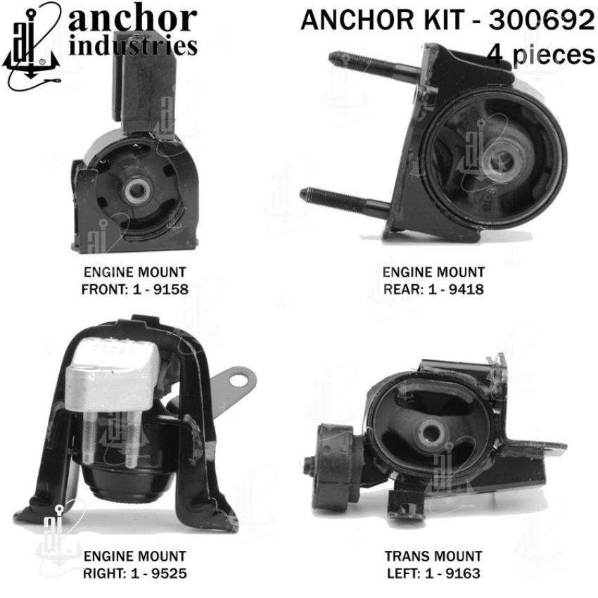 ANCHOR MOUNTS 300692 ENGINE MNT KIT