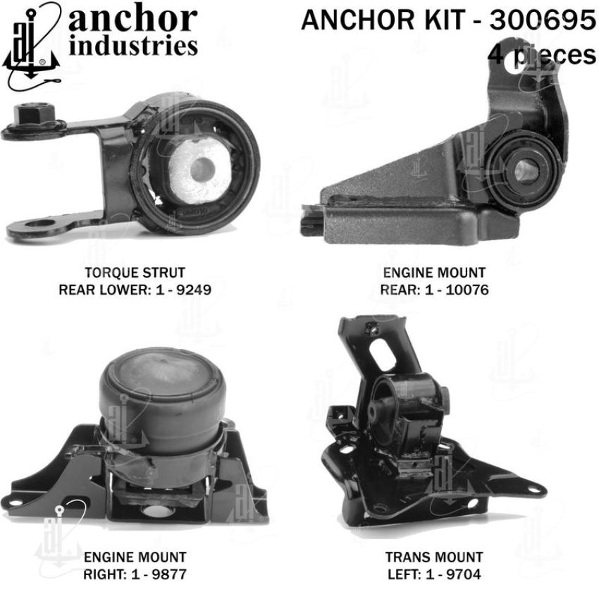 ANCHOR MOUNTS 300695 ENGINE MNT KIT