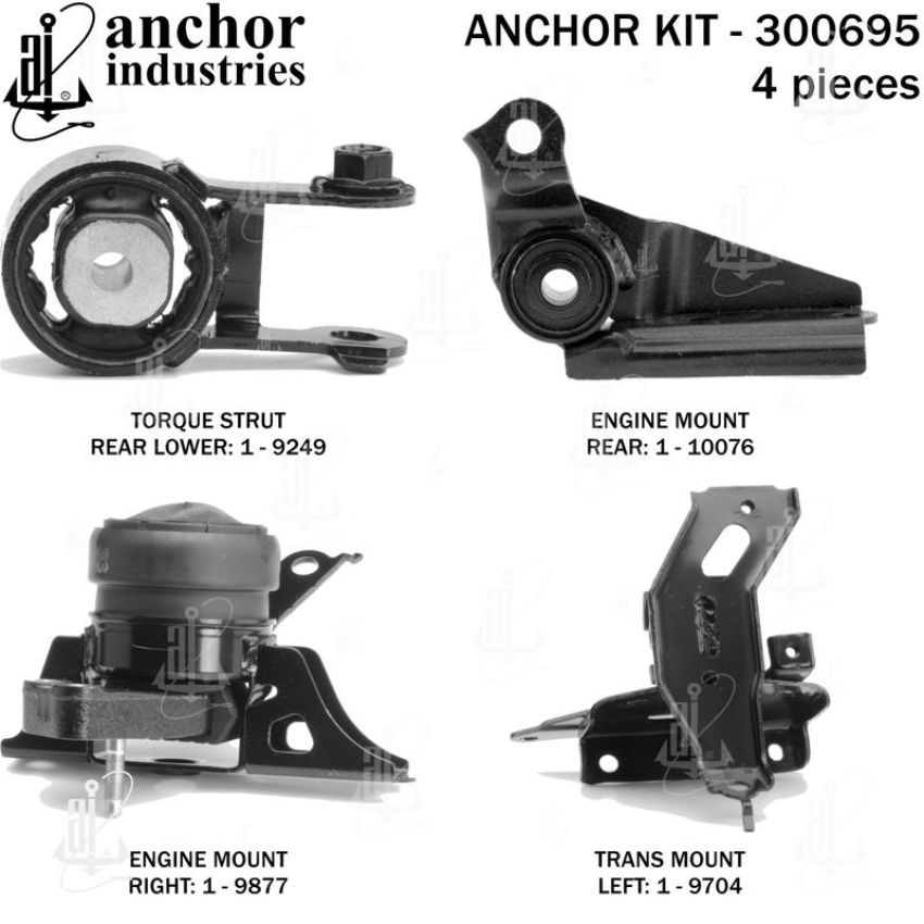 ANCHOR MOUNTS 300695 ENGINE MNT KIT