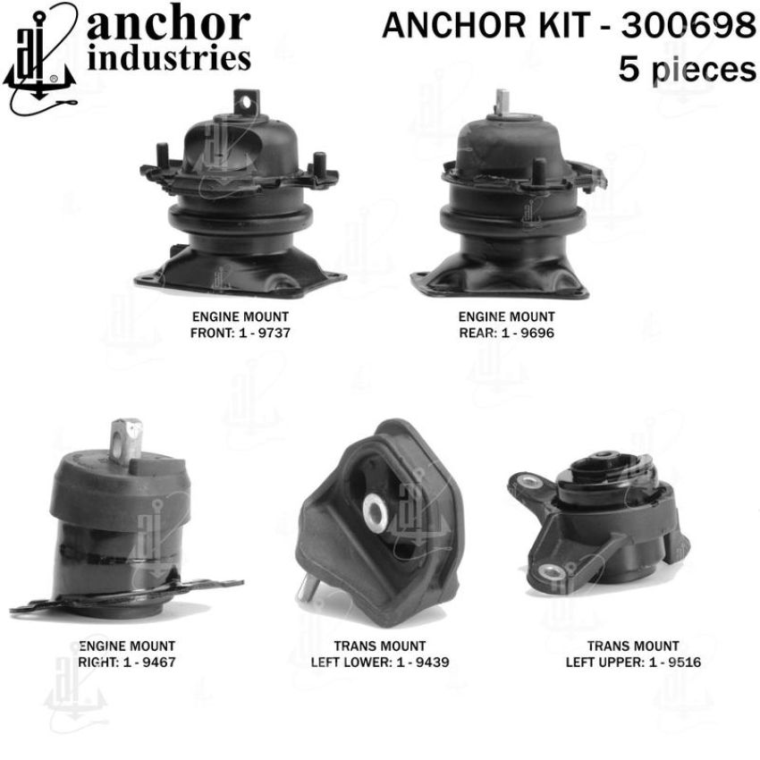 ANCHOR MOUNTS 300698 ENGINE MNT KIT