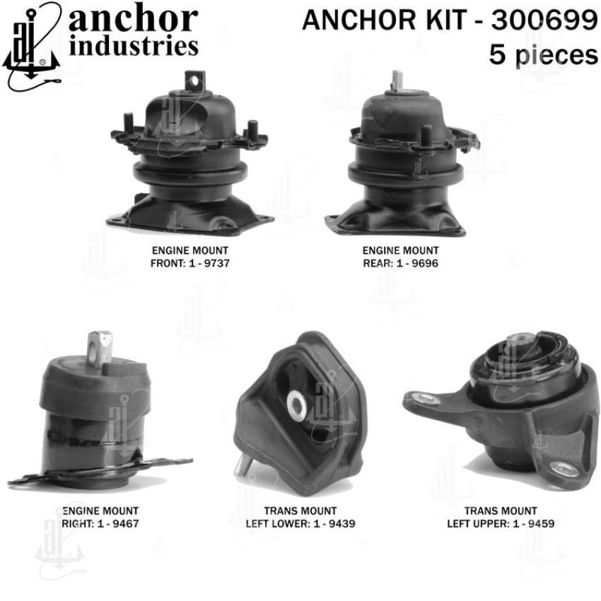 ANCHOR MOUNTS 300699 ENGINE MNT KIT