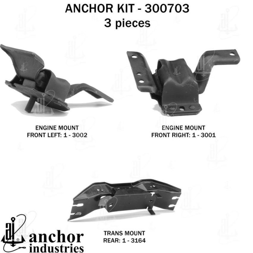 ANCHOR MOUNTS 300703 ENGINE MNT KIT