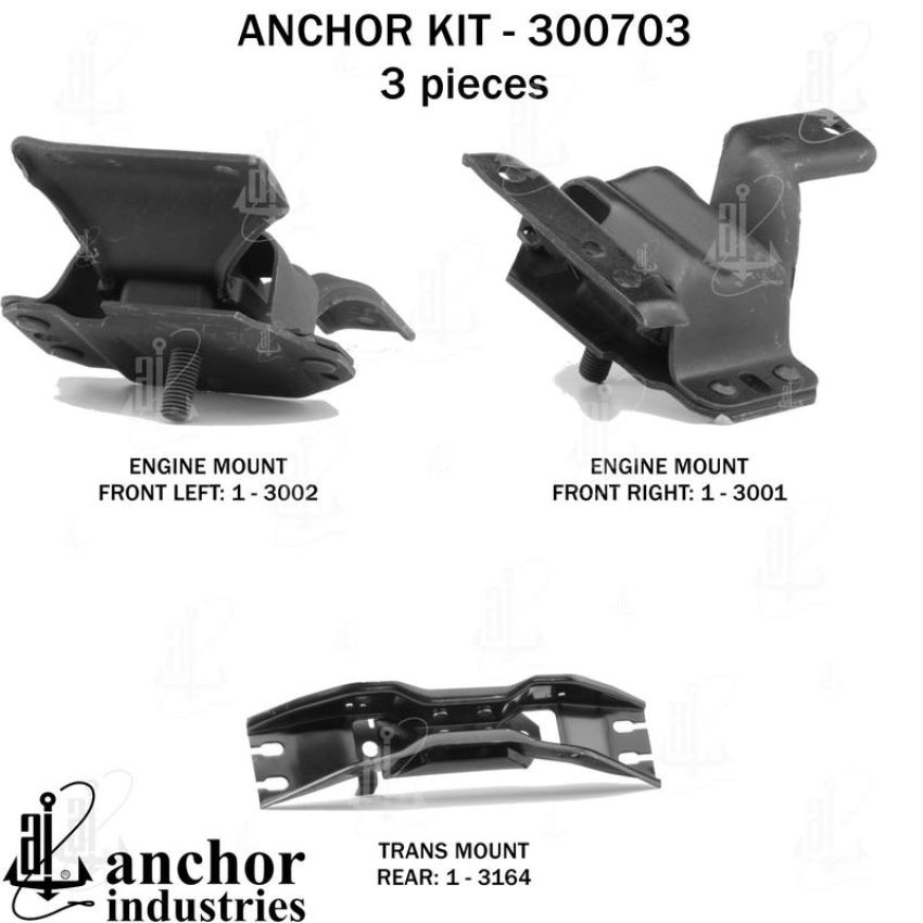 ANCHOR MOUNTS 300703 ENGINE MNT KIT